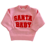 Knit Sweater, Santa Baby Pink