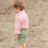 Boys Red Stripe Collar Shirt