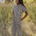 Checkered Utility Jumpsuit