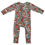 Gingerbread Friends 2-Way Convertible Zip Romper