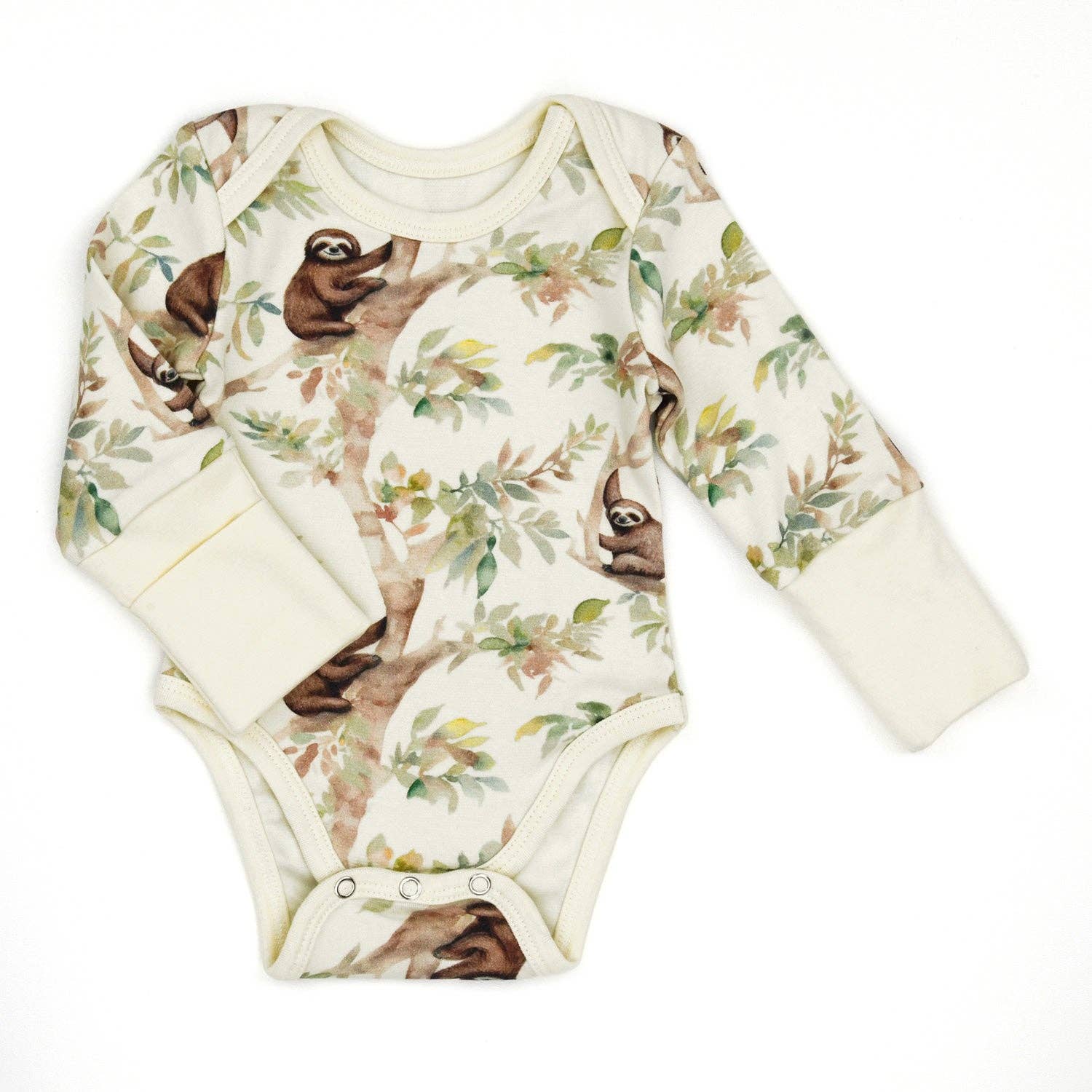 Organic Cotton Long Sleeve Baby Bodysuit, Cleo