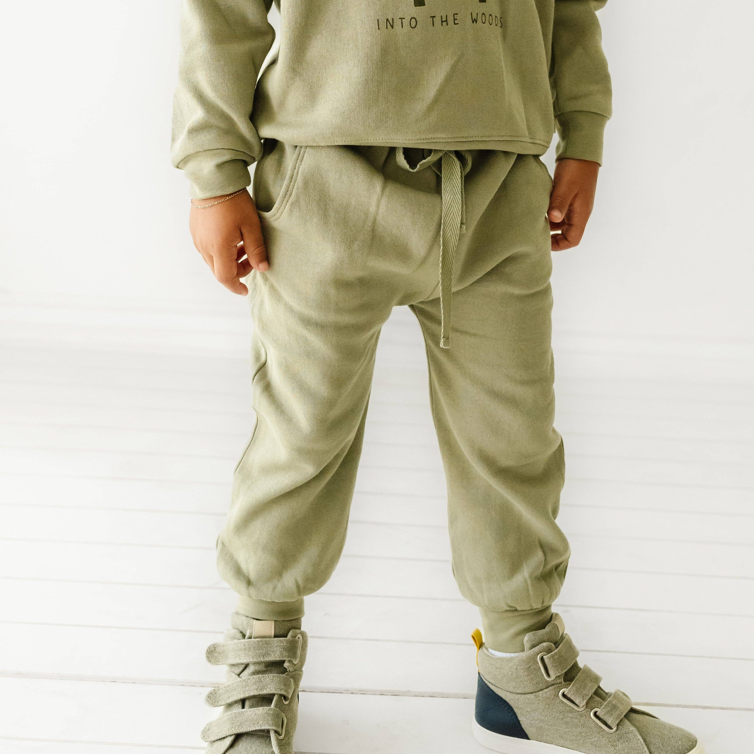 Organic Jogger Pants - Olive