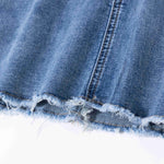 Denim Skirt For Girls: Embroidered Daisy NEWNESS