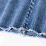 Denim Skirt For Girls: Embroidered Daisy NEWNESS