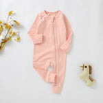 Organic Peach Baby Zipper Sleeper