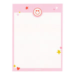 Pink Border Heart Eyes Smiley Notepad