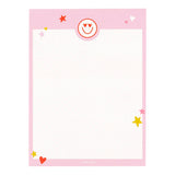 Pink Border Heart Eyes Smiley Notepad