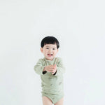 Organic Cotton Long Sleeve Onesie-Green Circus