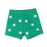 Baby Shorts Green with Pink Flowers NEWNESS