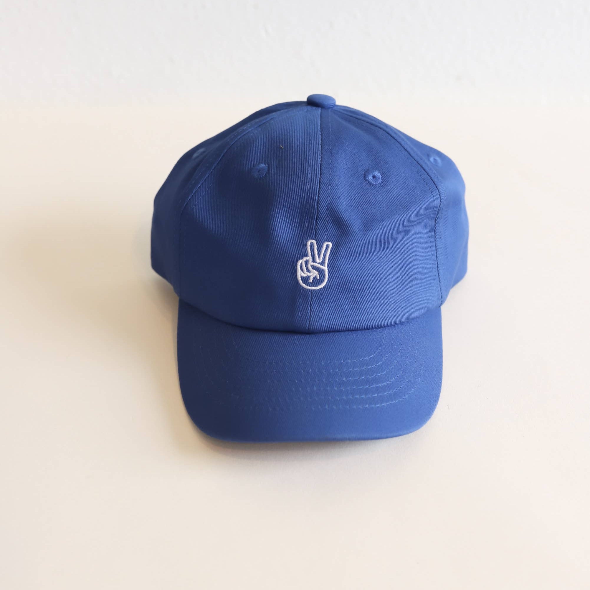 Blue Peace Sign Baseball Cap - Adjustable