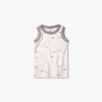 Bunnies Baby Tank: Grey / White