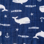 Whales Cotton Baby Blanket