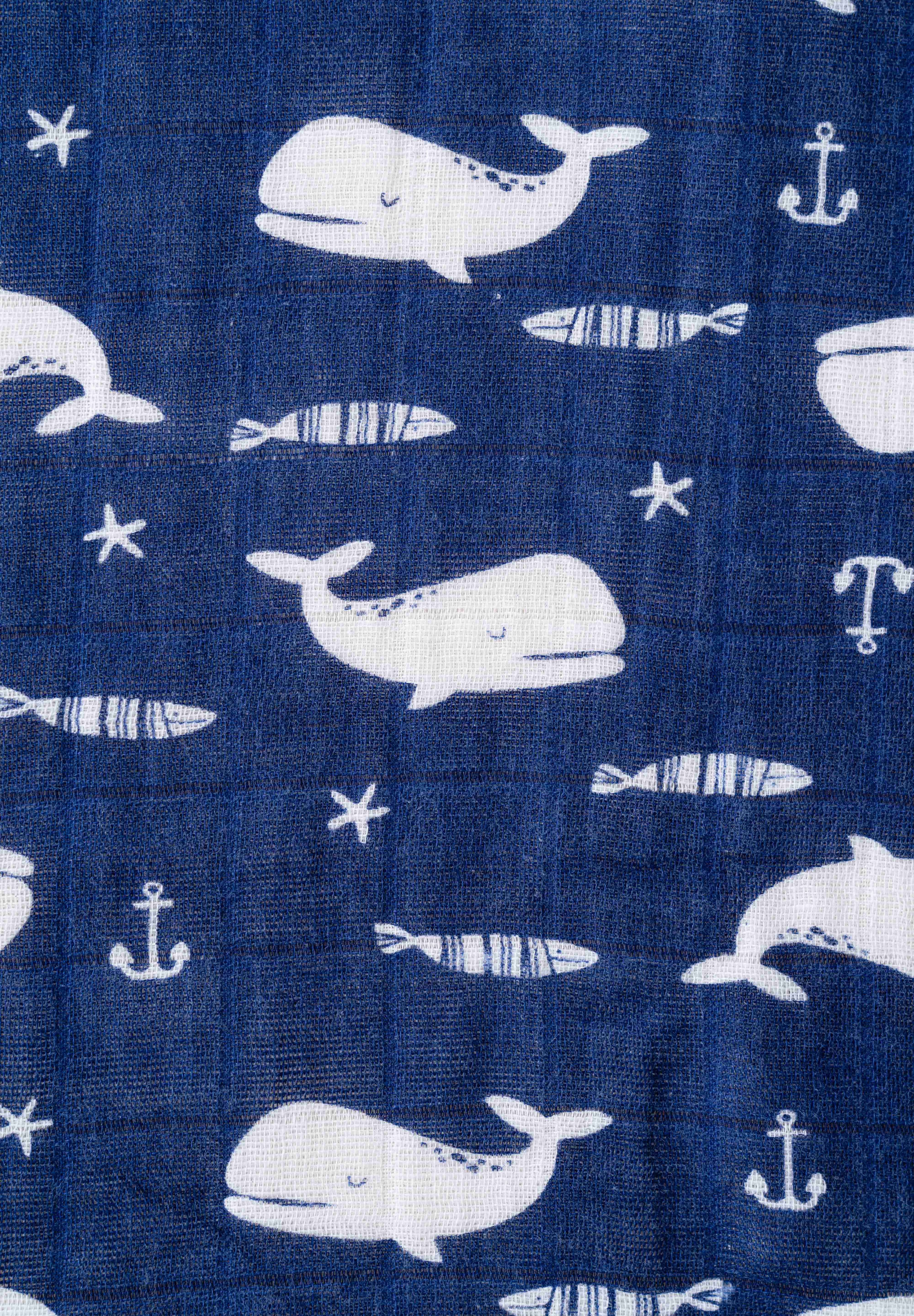 Whales Cotton Baby Blanket