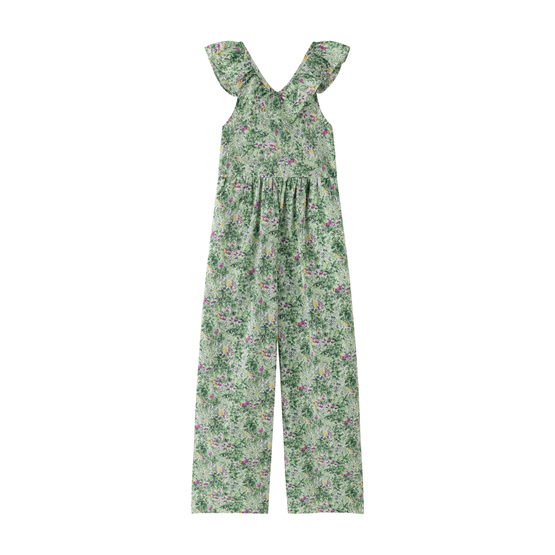 Girl's jumpsuit with flower prints NEWNESS