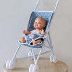 Stroller for doll - Blue denim - Daisy - Tiny Harlow