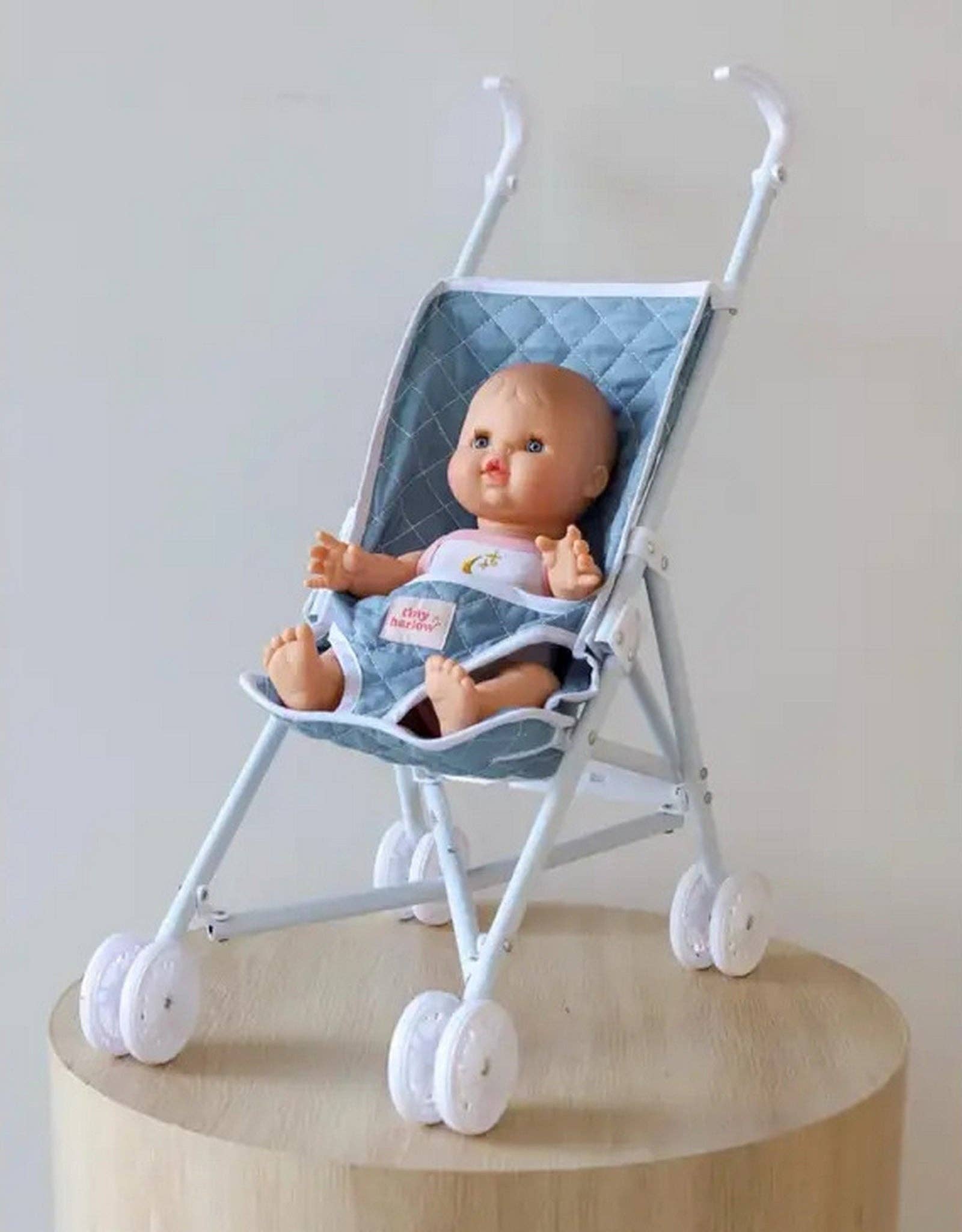 Stroller for doll - Blue denim - Daisy - Tiny Harlow