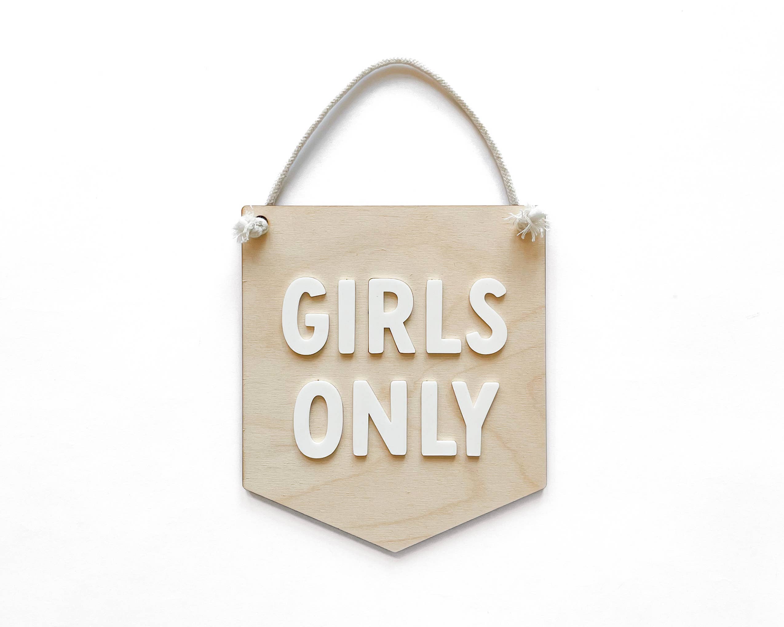 Girls Only Sign, Kids Nursery Room Decor, Baby Wall Sign