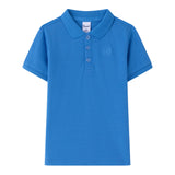 Blue Boy's Basic Short-Sleeved Polo Shirt NEWNESS