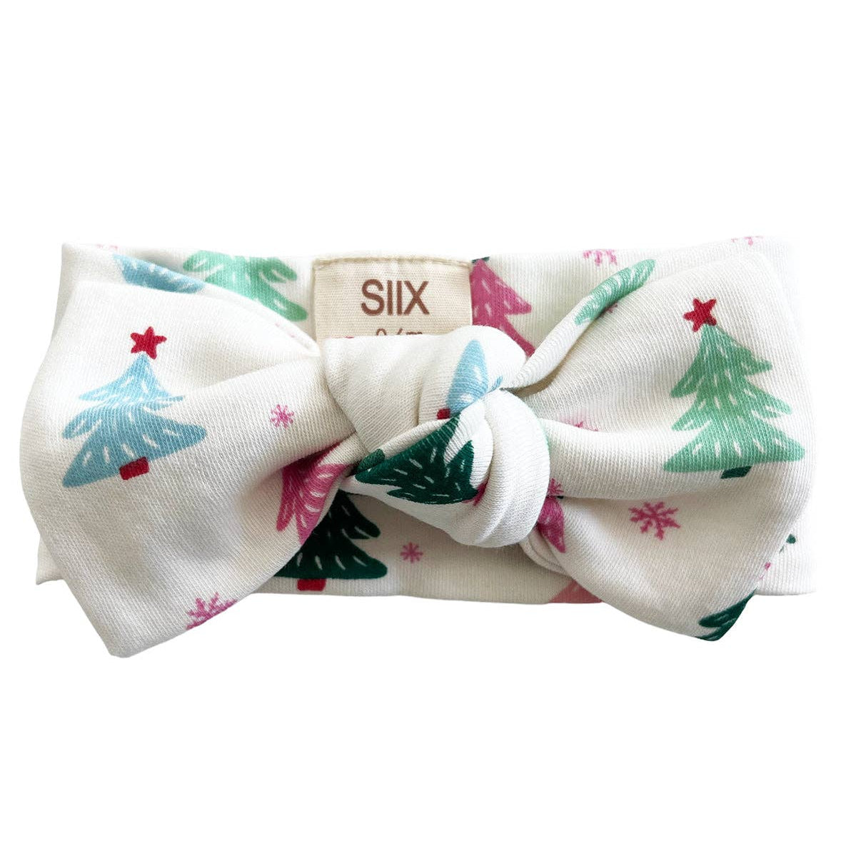 Christmas Trees Pink / Organic Bow