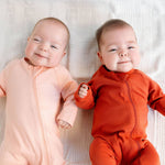 Organic Peach Baby Zipper Sleeper