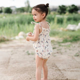 Americana Tie Smocked Bodysuit in USA Flag