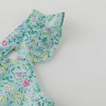 Mint Green dress with floral straps NEWNESS