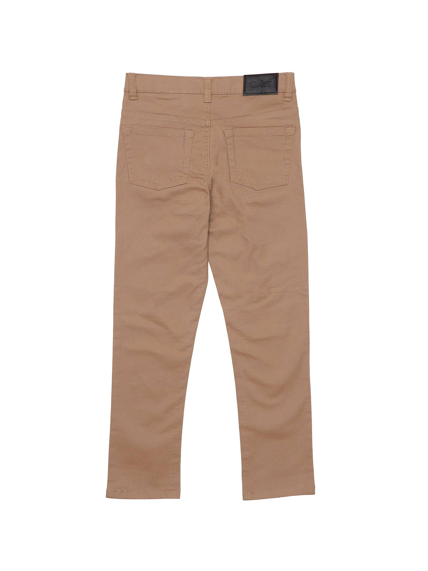 BOYS SKINNY FIT TWILL PANTS 4 POCKETS KHAKI