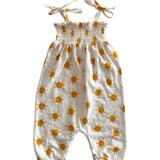 Sun / Organic Smocked Jumpsuit