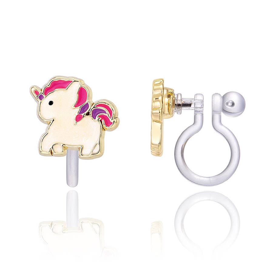 CLIP ON Cutie Earrings- Magical Unicorn