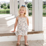 Americana Girl's Smocked Dress in USA Flag