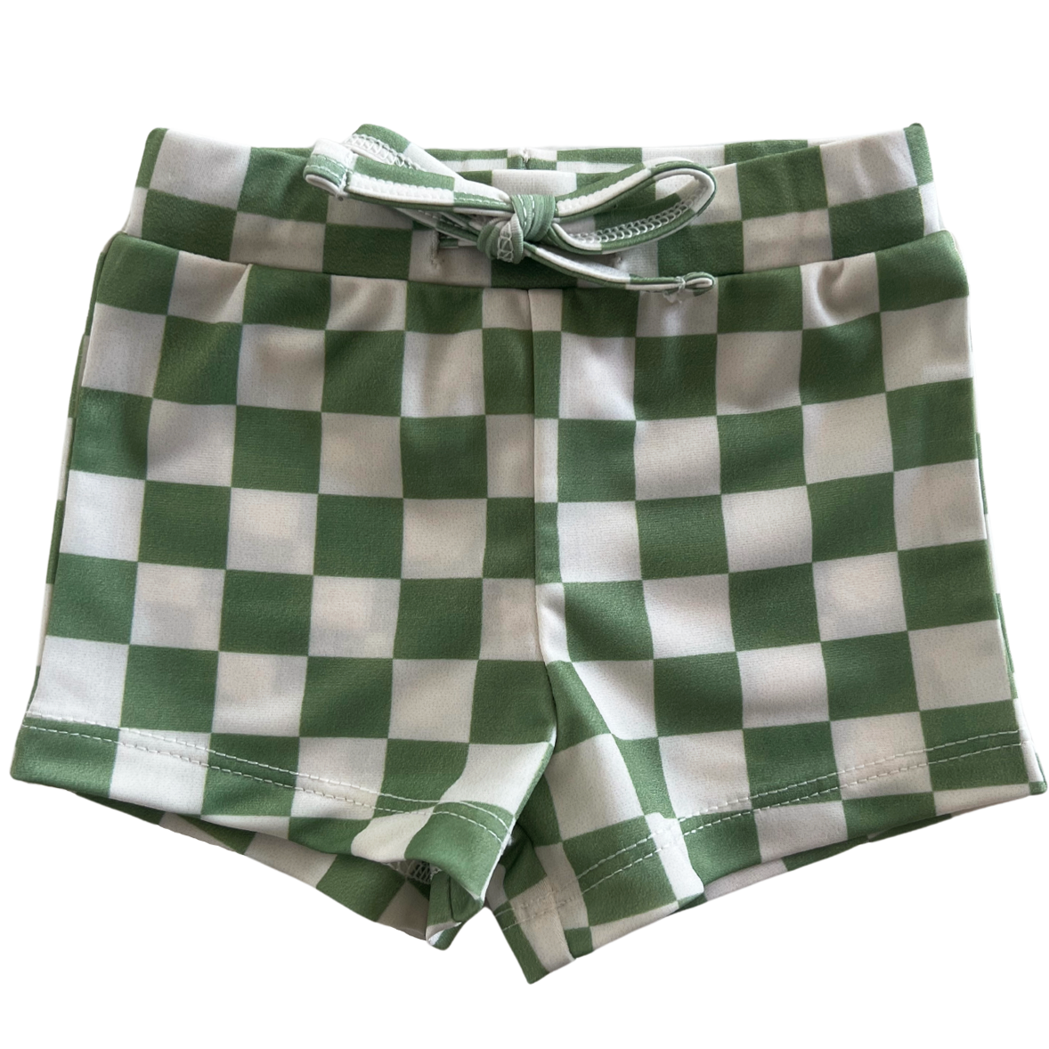 Lime Checkerboard / Riviera Swim Short / UPF 50+