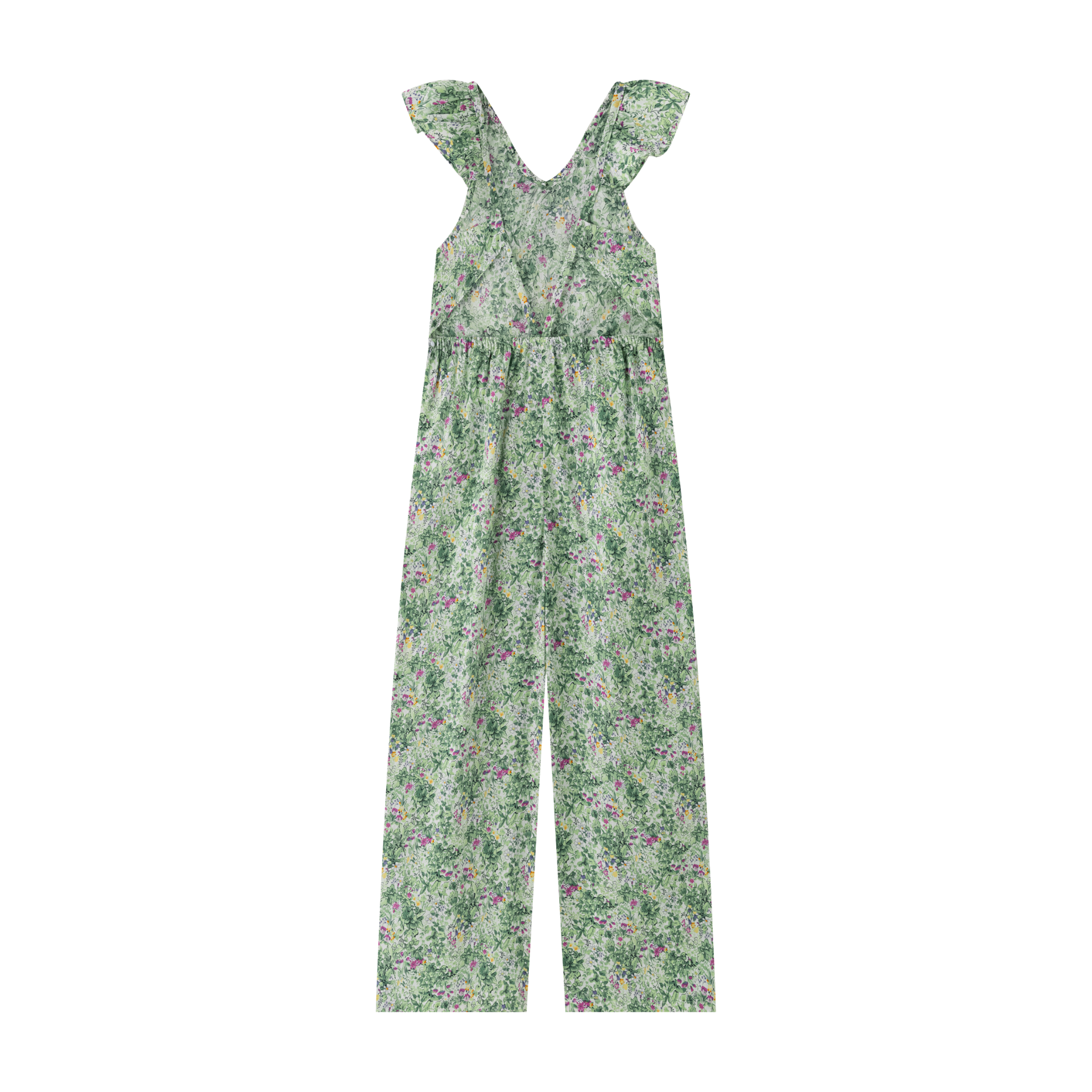 Girl's jumpsuit with flower prints NEWNESS