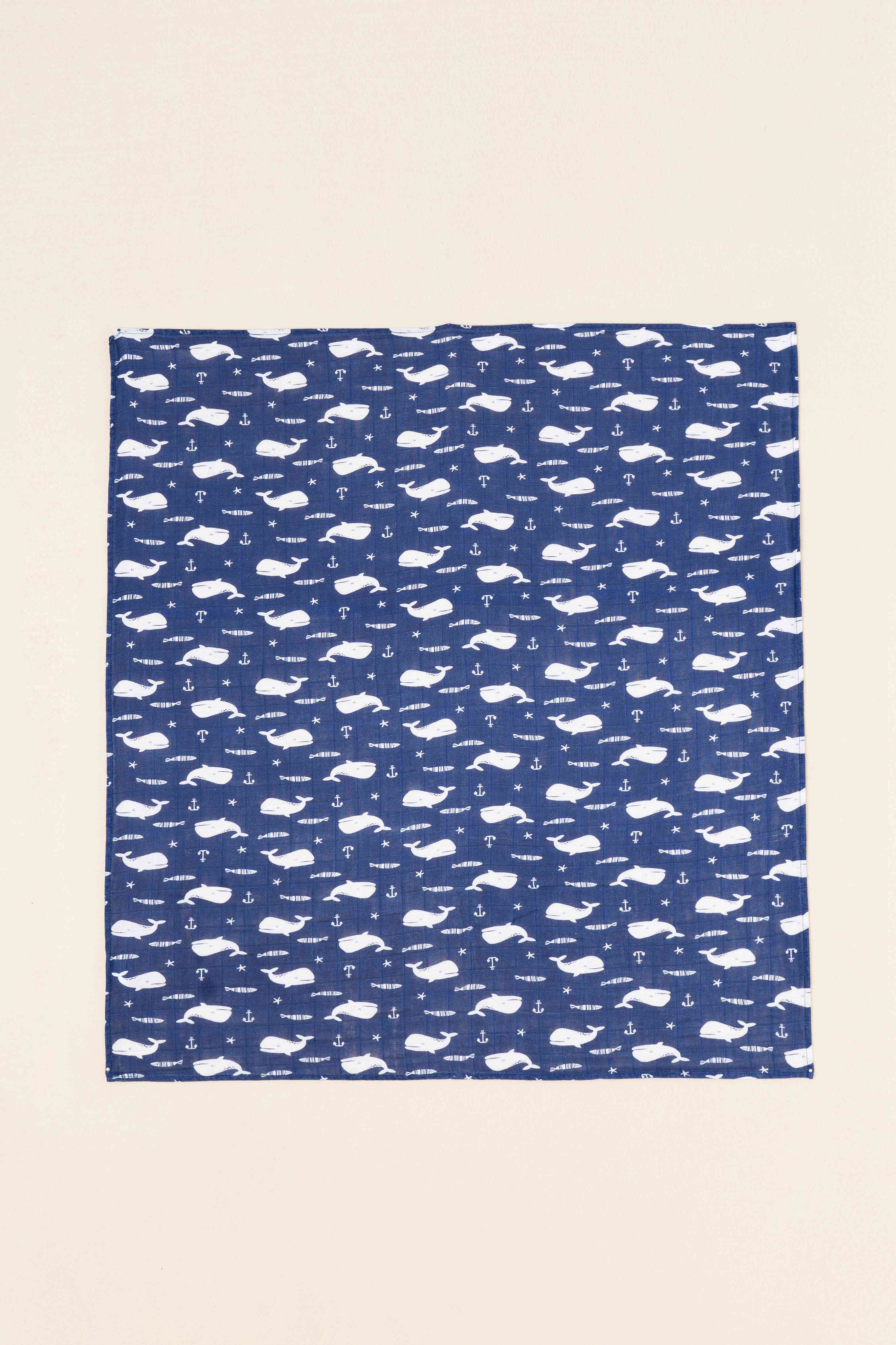 Whales Cotton Baby Blanket