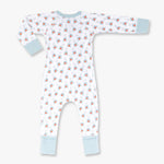 Goldfish Zip Romper: Blue/white