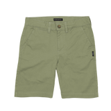 BOYS FLAT FRONT SHORTS WITH SLANT POCKETS - BB: 10, LIGHT OLIVE