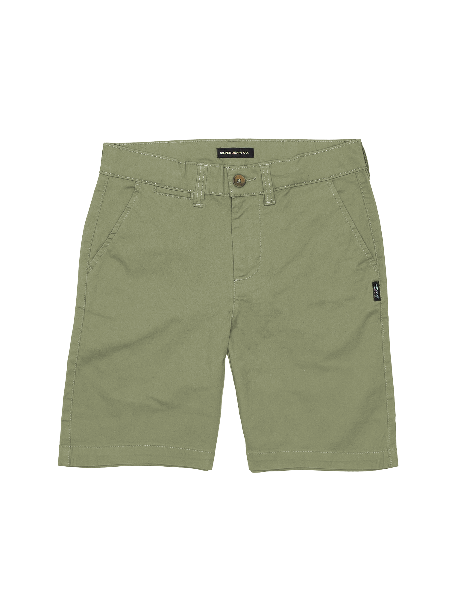 BOYS FLAT FRONT SHORTS WITH SLANT POCKETS - BB: 10, LIGHT OLIVE