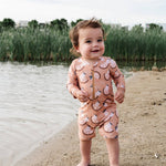 Baby One-Piece Rashguard in Orange Slice: Orange Slice