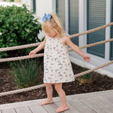 Americana Girl's Smocked Dress in USA Flag