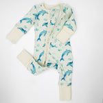 Organic Cotton Baby Pajamas 2-Way Zip - Flipper