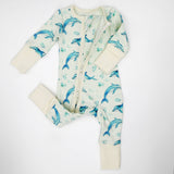 Organic Cotton Baby Pajamas 2-Way Zip - Flipper